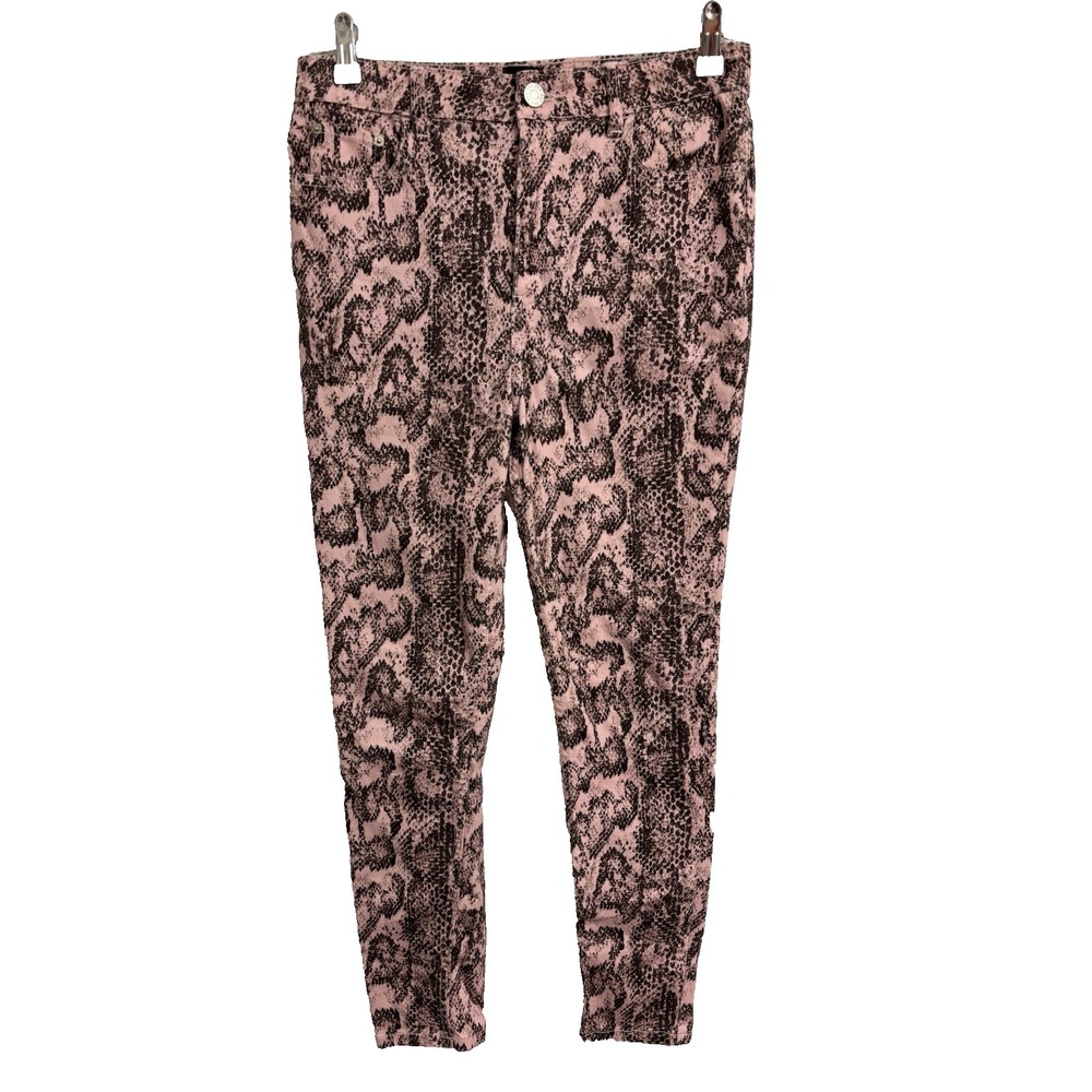 BDG Women's 28 Pink Twig High Rise Snake Print Jeans Sexy Festival Y2K Urban